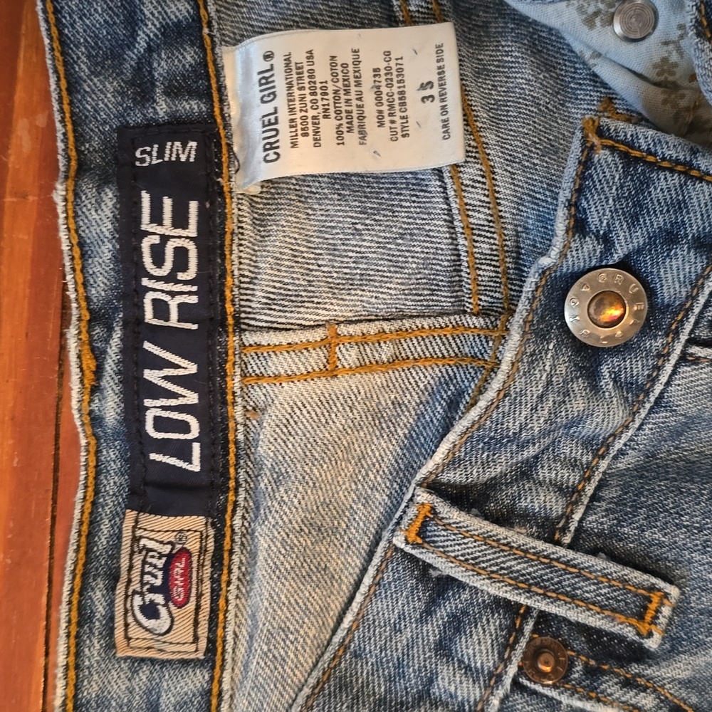 Cruel Girl Low Rise Slim 3 Denim Jeans